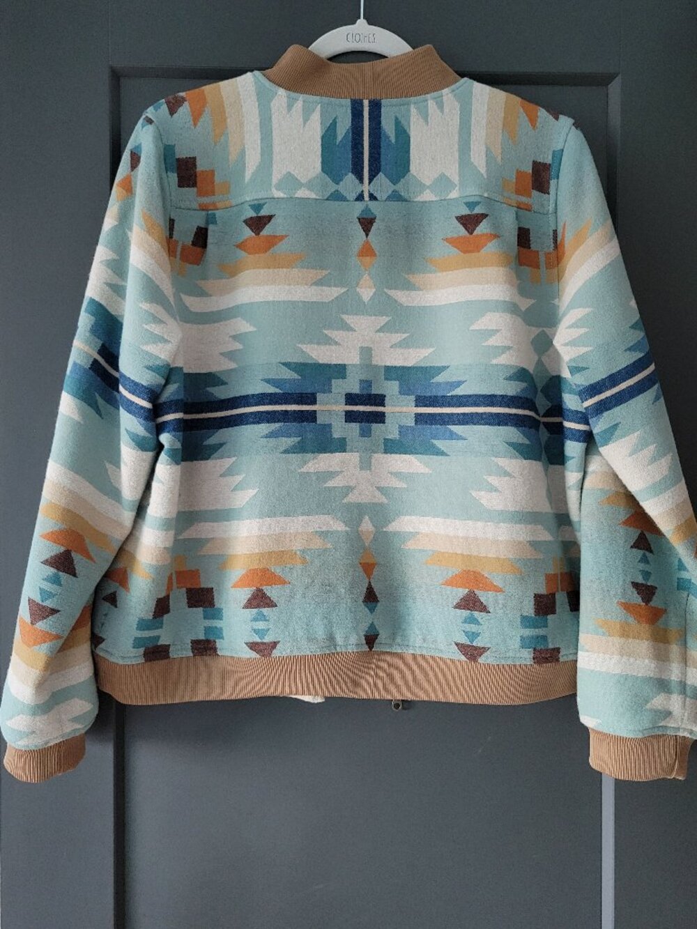 Limited-edition Pendleton Aqua Rio Rancher Wool Bomber Jacket Mint Condition XL - Picture 14 of 16